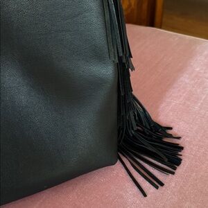 Yves Saint Laurent Black Fringe Tote